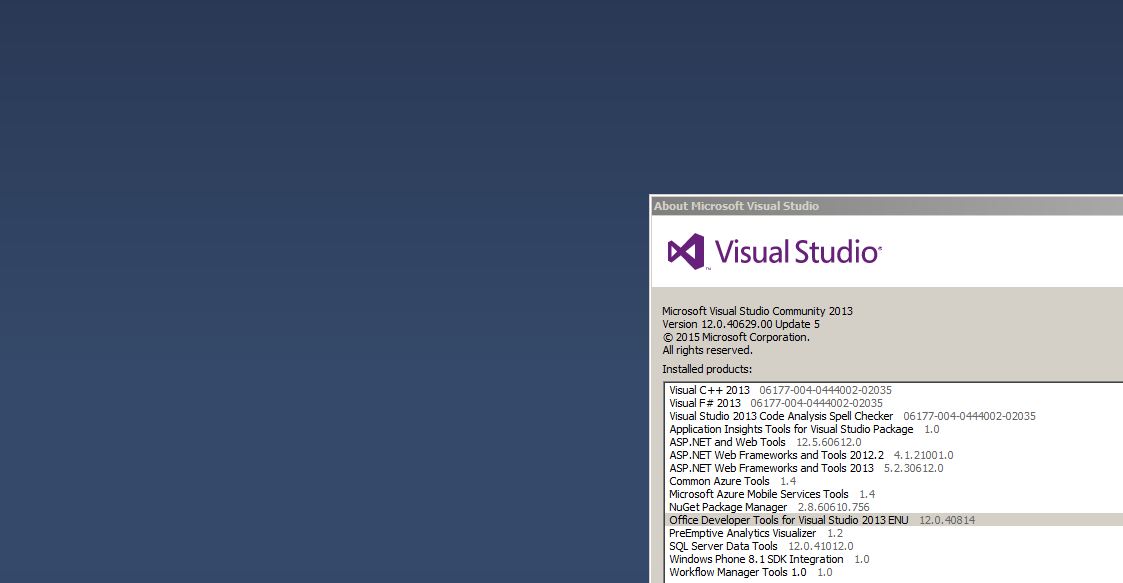 VSTO for Visual Studio 2013 (works with Community Edition also)