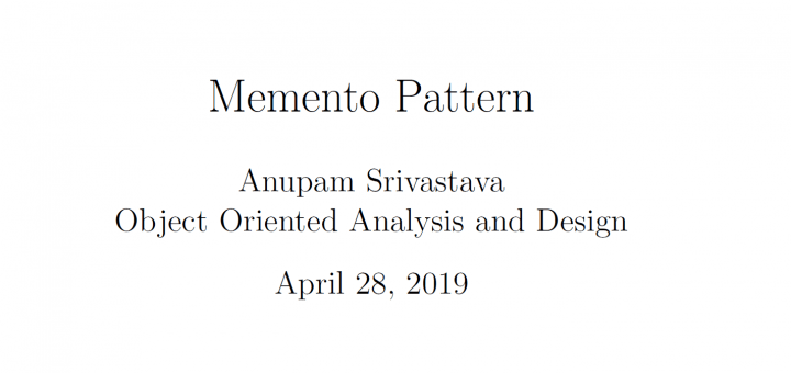 Memento Design Pattern